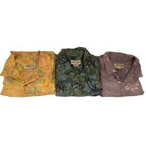 Men's Orvis Hawaiian Shirts Short Sleeve Tropical Size XL LOT OF 3
